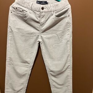 Boden Light Gray Cord Girlfriend Jeans size 6P
